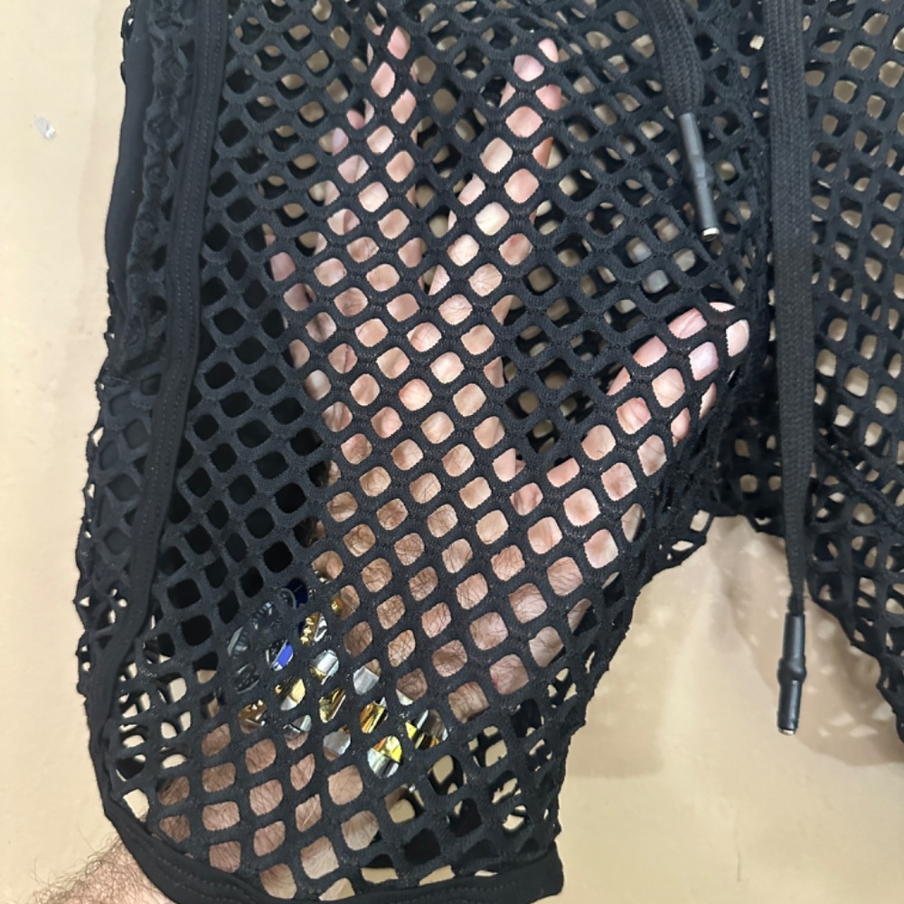 Ball Open Mesh Shorts 30-36" waist 6.5" inseam Gently worn Unlined open weave - Picture 3 of 4